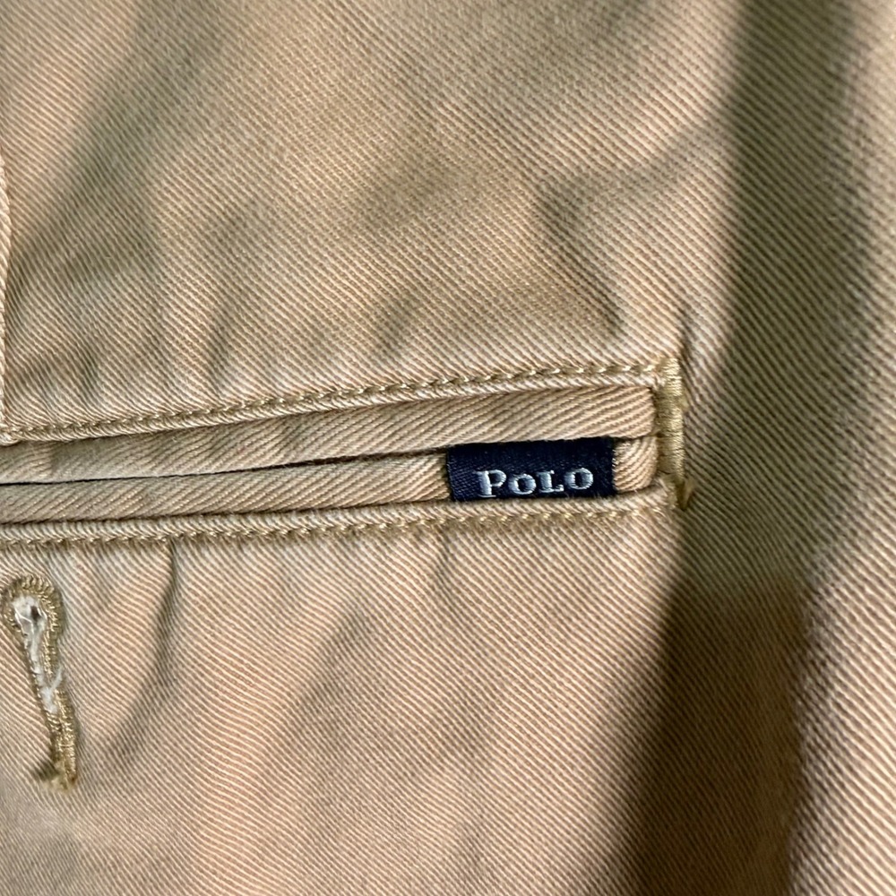 Polo Ralph Lauren Classic Fit Chino Pants Mens 33x29 Tan Khaki Cotton Twill - Picture 7 of 8